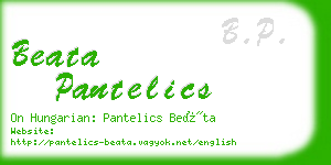 beata pantelics business card